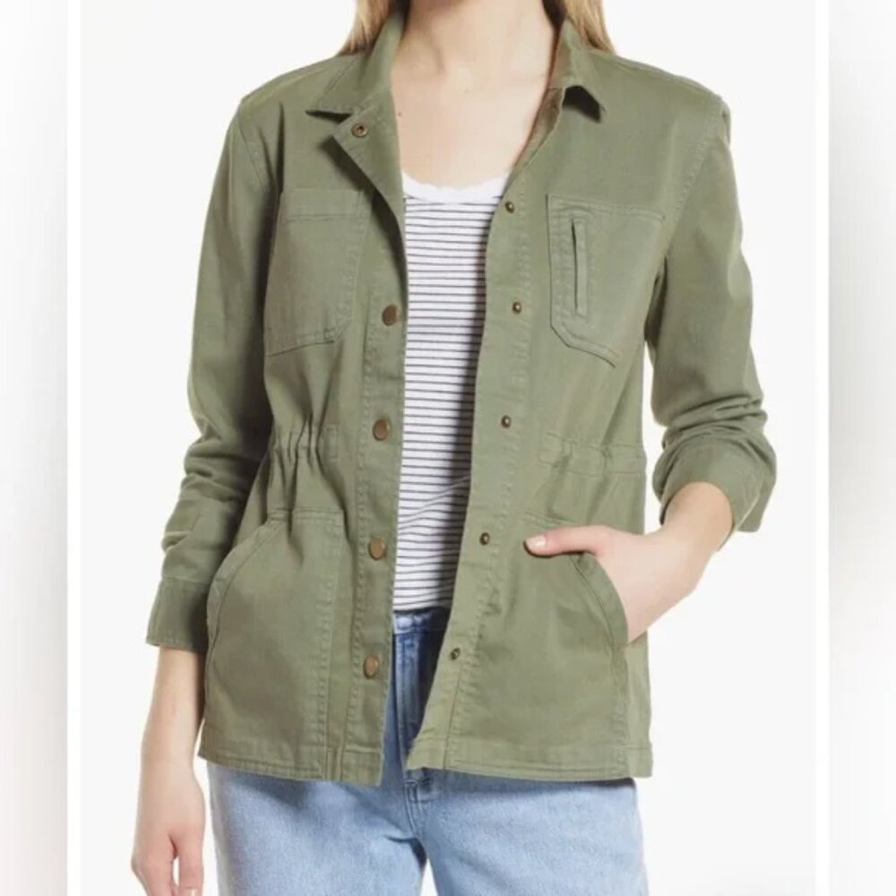 Caslon Khaki Green Outerwear Jacket Utility Jacket XL